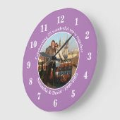 Photo Wedding Anniversary  Gift Wall  Large Clock Große Wanduhr (Winkel)