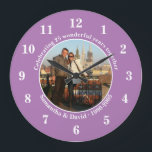 Photo Wedding Anniversary  Gift Wall  Large Clock Große Wanduhr<br><div class="desc">A Photo Wedding Anniversary Gift Wall Large Clock is a meaningful and elegant way to celebrate lasting love. Personalized with a cherished photo, it transforms a favorite memory into a functional piece of art. The large wall clock design makes a striking statement while keeping the sentiment at the center. Perfect...</div>