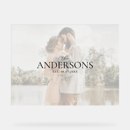 Photo Wedding Guest Signature Acrylschild (Vorderseite)