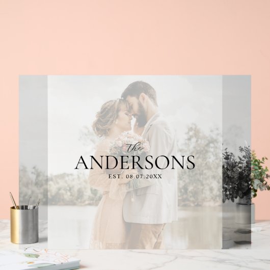 Photo Wedding Guest Signature Acrylschild (Hochzeit)