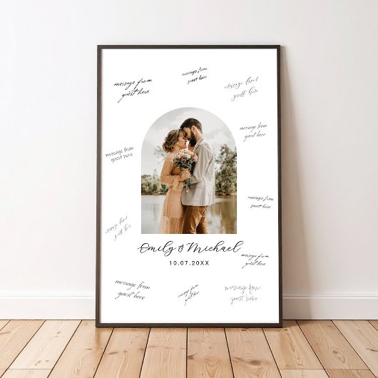 Photo Wedding Guest Signature Message Board Poster