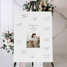 Photo Wedding Guest Signing Board