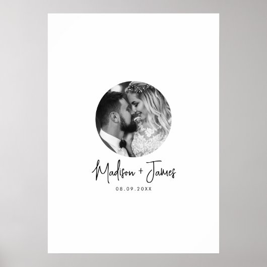 Photo Wedding Guestbook Signature Poster (Vorne)