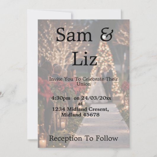 Photo Wedding Invitation | Customisable Wedding  Einladung (Vorderseite)