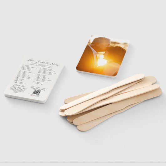 Photo Wedding Program Fan Fächer (Non-assembled)