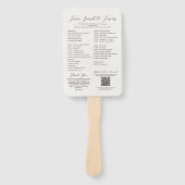 Photo Wedding Program Fan Fächer (Vorderseite)