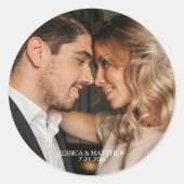 Photo Wedding Runder Aufkleber (Vorderseite)