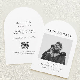 Photo Wedding Save the Date Curved Einladung