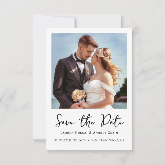 Photo Wedding Save the Date Invitation (Vorderseite)