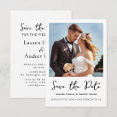 Photo Wedding Save the Date Invitation (Vorne/Hinten)