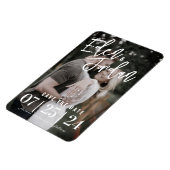 Photo Wedding Save the Date Magnet | Faux Vellum (Linke Seite)