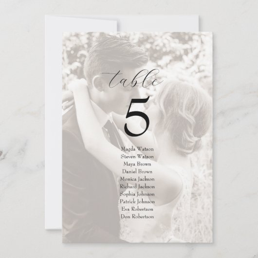 Photo Wedding Seating Chart (Vorderseite)