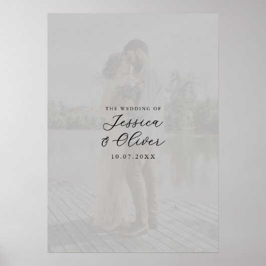 Photo Wedding Signature Guest Book Poster (Vorne)