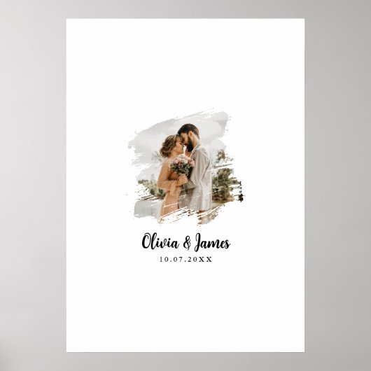 Photo Wedding Signature Guest Book Poster (Vorne)