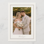 Photo Wedding Thank You Card, Double-Sided Einladung (Vorderseite)