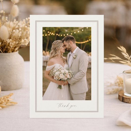 Photo Wedding Thank You Card, Double-Sided Einladung