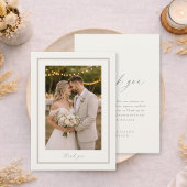 Photo Wedding Thank You Card, Double-Sided Einladung