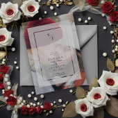 Photo Wedding Vellum Transparency Effect Initials Pergament Einladungen