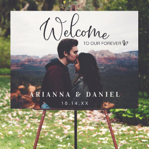 Photo Wedding Welcome Sign Poster
