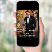 Photo welcome birthday party poster