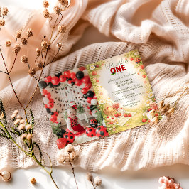 Photo Whimsical Meadow Lady Bug 1st Birthday Einladung