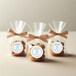 Photo Whimsical Quirky Doodle Holiday Runder Aufkleber