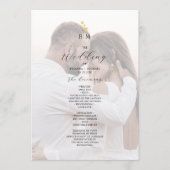 Photo Wildflower Minimalist Wedding Programm (Vorderseite)
