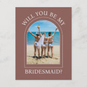 Photo Will You Be My Bridesmaid Proposal Card Einladung (Vorderseite)