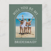 Photo Will You Be My Bridesmaid Proposal Card Einladung (Vorderseite)