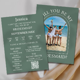 Photo Will You Be My Bridesmaid Proposal Card Einladung