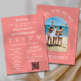 Photo Will You Be My Bridesmaid Proposal Card Einladung
