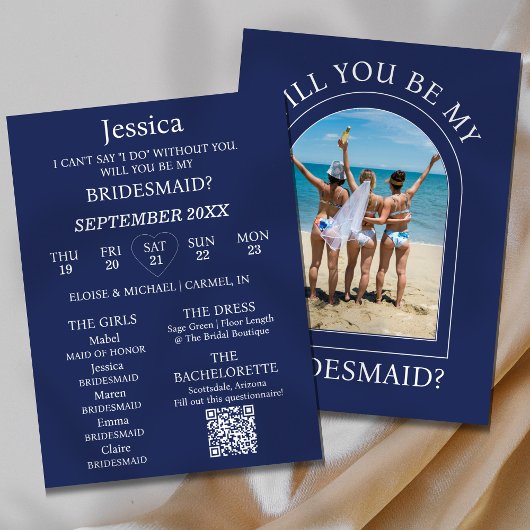 Photo Will You Be My Bridesmaid Proposal Card Einladung