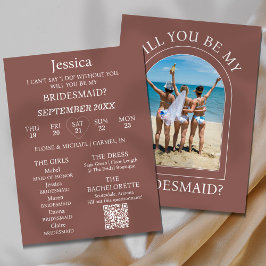Photo Will You Be My Bridesmaid Proposal Card Einladung