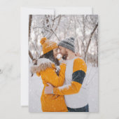 Photo Winter Pine Trees Snowflakes Bridal Shower Einladung (Rückseite)