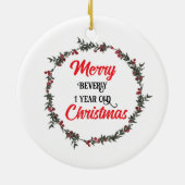 Photo with blurred edges - Merry Christmas Keramik Ornament (Hinten)