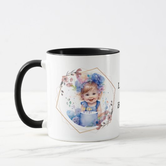 Photo with fine flower frame  tasse (Links)