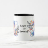 Photo with square flower frame tasse (Zentrum)