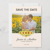 Photo Yellow Sunflowers Wedding Script (Vorderseite)