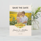 Photo Yellow Sunflowers Wedding Script (Stehend Vorderseite)