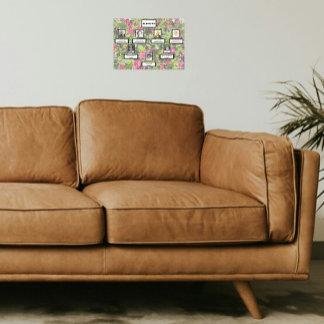  PhotoFamily Tree 3 Generation Pink Four O'clock's Poster