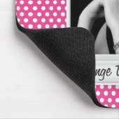 photoframe auf weißem u. rosa Punkt Mousepad (Ecke)