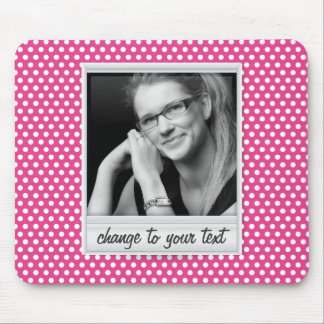 photoframe auf weißem u. rosa Punkt Mousepad
