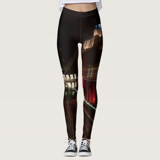 Photogamaschen abstrakt, Gebäude Leggings (Vorderseite)