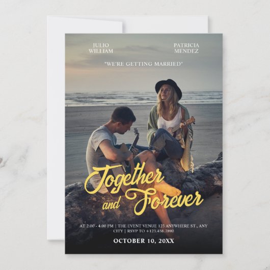 Photogenic wedding einladung (Vorderseite)