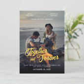 Photogenic wedding  einladung (Stehend Vorderseite)