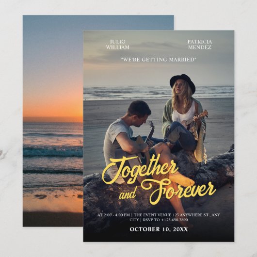 Photogenic wedding  einladung (Vorne/Hinten)