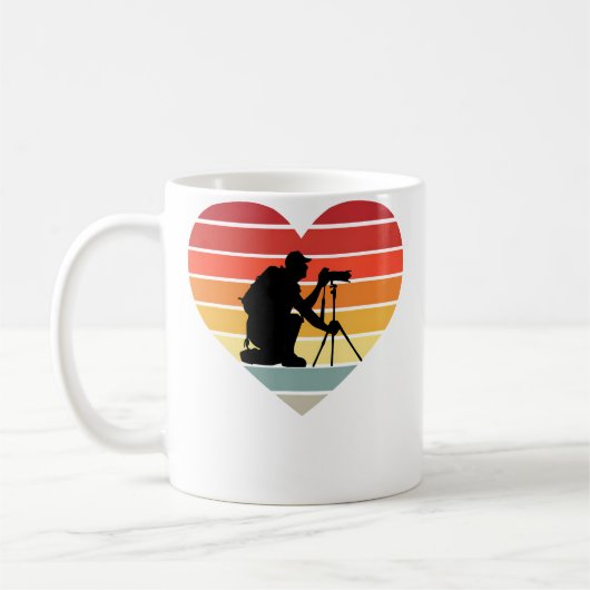 Photograph Camera Vintage Heart I Love Photography Kaffeetasse (Links)