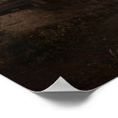 Photograph of an old, rusty iron truss bridge poster (Ecke)