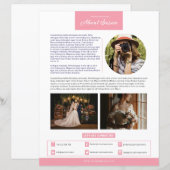 Photographer About Me Page Template  (Vorne/Hinten)