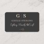 Photographer Black Professional Visitenkarte (Vorderseite)